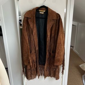 Vintage suede fringe jacket